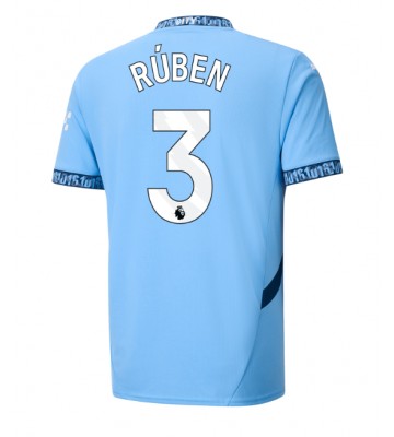 Manchester City Ruben Dias #3 Replika Hjemmebanetrøje 2024-25 Kortærmet